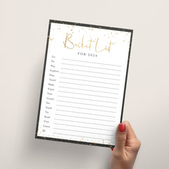 New Years Bucket List for 2024 Printable