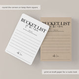 Retirement Bucket List Cards Printable