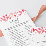 Valentine Candy Match with Answers PDF Digital Download