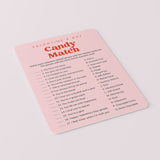 Valentine's Day Candy Match Game with Answer Key Digital Download
