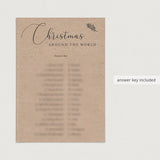 Rustic Christmas Party Game Merry Christmas Around The World