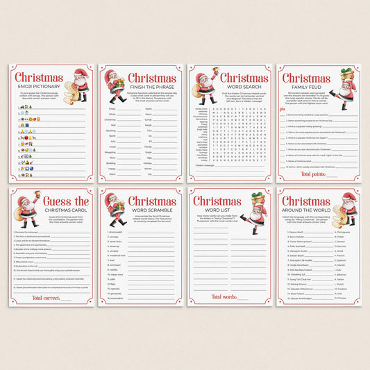 Printable Christmas Games Bundle + FREE Secret Santa Questionnaire by LittleSizzle