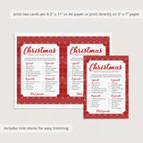 Printable Christmas Party Games with Knitted Sweater Pattern