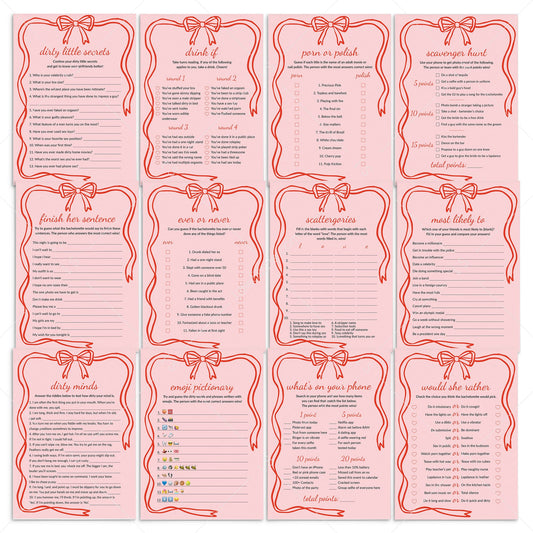 Coquette Bachelorette Games Bundle Printable by LittleSizzle