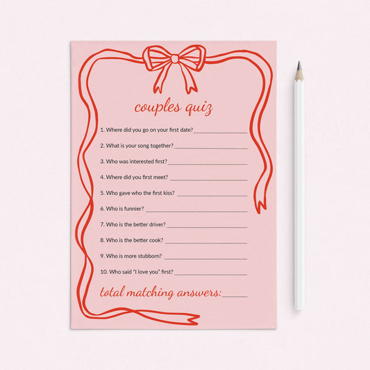 Fun Couples Quiz for Date Night Printable by LitttleSizzle