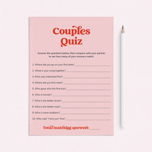 Printable Quiz for Couples Date Night by LittleSizzle