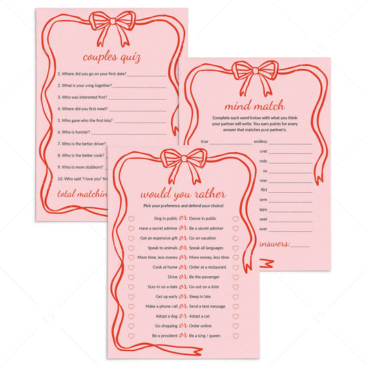 Couple Games Printable Couples Date Night Questions by LittleSizzle