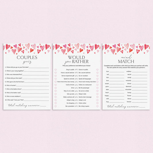 Printable Couples Game Cards by LittleSizzle