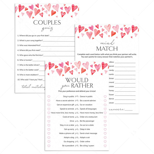 Printable Couples Game Cards by LittleSizzle