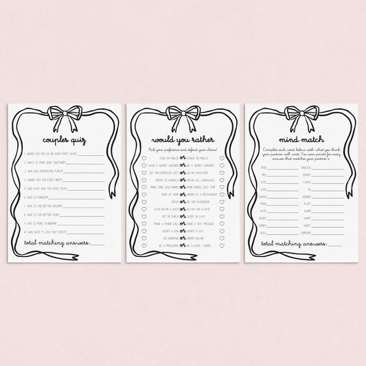Couples Quiz Games Printable Couple Date Night Games by LittleSizzle