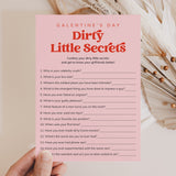 Galentines Dirty Little Secrets Printable Game Retro Pink and Red