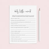 Dirty Little Secrets Who Knows The Bride Best Printable by LittleSizzle