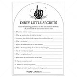 Bride or Die Party Game Dirty Little Secrets Printable by LittleSizzle