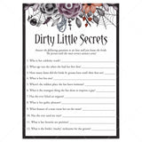 Halloween Hen Party Game Dirty Little Secrets Printable by LittleSizzle