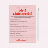 Bachelorette Dirty Little Secrets Party Game Printable by LittleSizzle