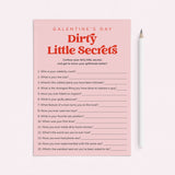 Galentines Dirty Little Secrets Printable Game Retro Pink and Red by LittleSizzle