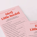 Galentines Dirty Little Secrets Printable Game Retro Pink and Red
