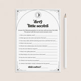 Dirty Little Secrets Party Game | Tarot Sun Moon and Stars by LittleSizzle
