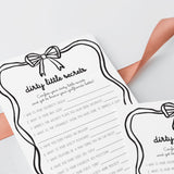Dirty Little Secrets Adult Galentine's Game Printable Coquette Theme
