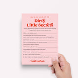 Bachelorette Dirty Little Secrets Party Game Printable