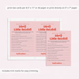 Bachelorette Dirty Little Secrets Party Game Printable