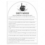 Printable Dirty Minds Game with Answer Key Bride or Die Party by LittleSizzle