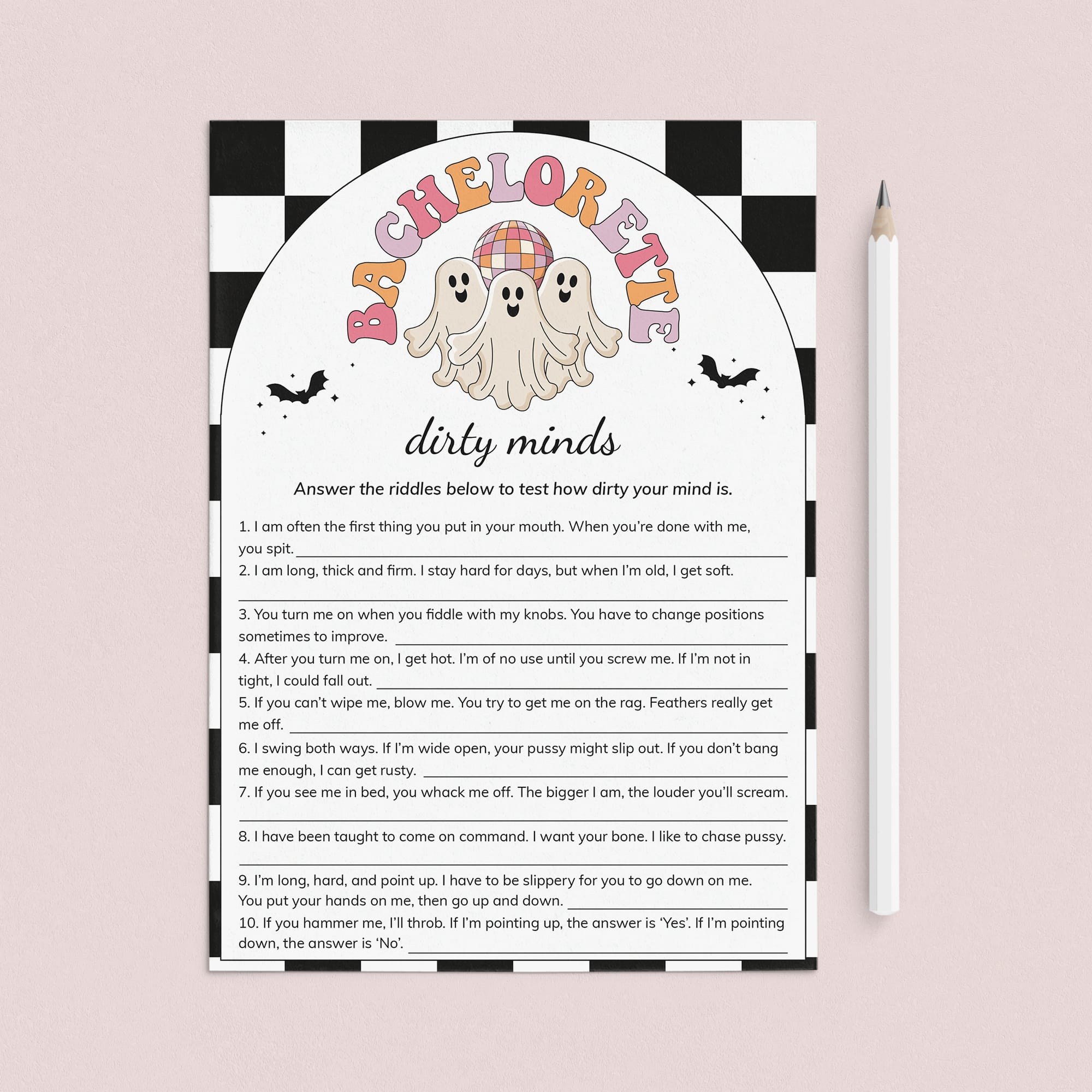 Fun Ghouls Party Game Dirty Minds Printable by LittleSizzle