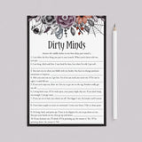 Halloween theme Dirty Minds Game with Answers Printable by LittleSizzle