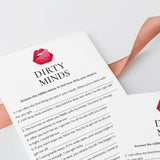 Dirty Mind Game Questions and Answers Printable
