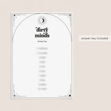 Dirty Minds Game of Naughty Clues with Answers Printable