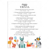 Dog Trivia Questions and Answers Printable by LittleSizzle