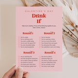 Galentines Game Drink If Printable Pink and Red