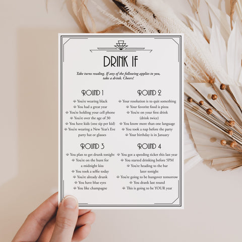 Gatsby New Year's Eve Party Games and Activities Bundle Printable ...