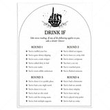 Bachelorette Party Drinking Game Card Printable Bride or Die by LittleSizzle