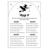 Let's Go Witches Bachelorette Party Drink If Game Card Printable by LittleSizzle