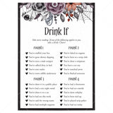 Halloween Bachelorette Bash Drinking Game Card Printable by LittleSizzle