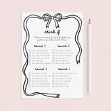 Printable Bachelorette Drinking Game Questions by LittleSizzle