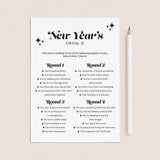 New Year's Party Drinking Game Printable