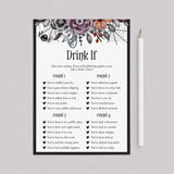 Halloween Bachelorette Bash Drinking Game Card Printable by LittleSizzle