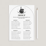 Bachelorette Party Drinking Game Card Printable Bride or Die by LittleSizzle