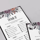 Halloween Bachelorette Bash Drinking Game Card Printable