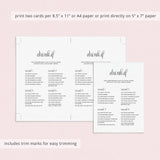 Printable Drinking Game for Women's Birthday Party