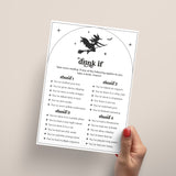 Let's Go Witches Bachelorette Party Drink If Game Card Printable