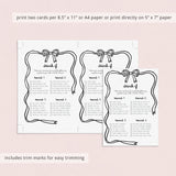 Girls Night Drink If Printable Game Coquette Theme