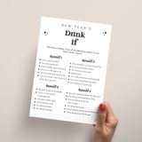 New Year's Party Drinking Game Printable