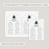 Bachelorette Party Drinking Game Card Printable Bride or Die