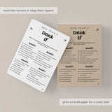 New Year's Party Drinking Game Printable