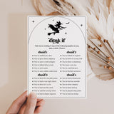 Let's Go Witches Bachelorette Party Drink If Game Card Printable