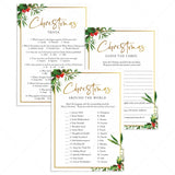 Christmas Dinner Party Trivia Games Printable by LittleSizzle
