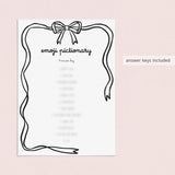 Bachelorette Games Black Bow Theme | Hen Do Party | Hens Night Games